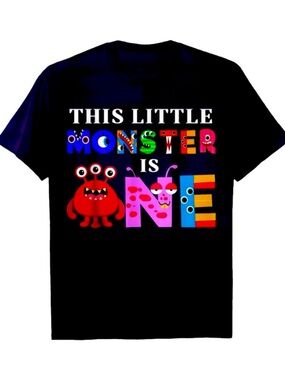 This Little Monster Is One Ladies T-Shirt